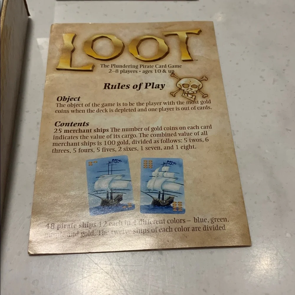 LOOT The plundering Pirate Card Game by -GameWright Mensa select & Dr Toy award
